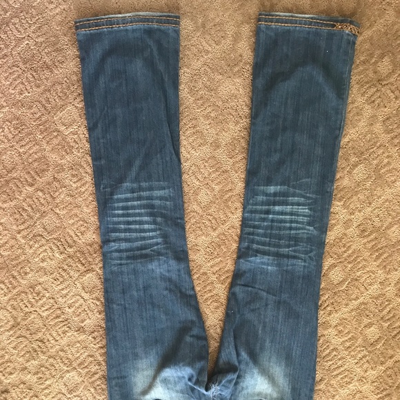 Rose Royce jeans boot cut 30 11/12 leather accents - Picture 8 of 8